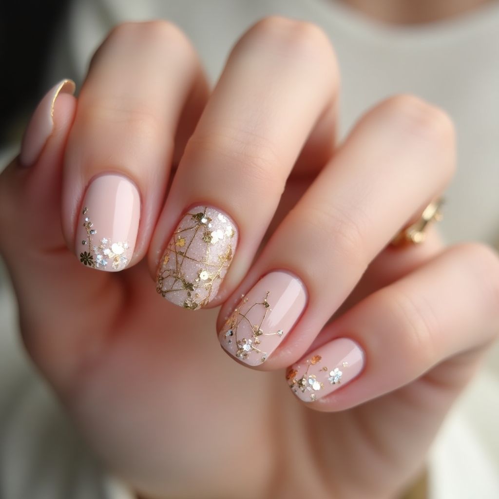 Nude Spring Nail Design