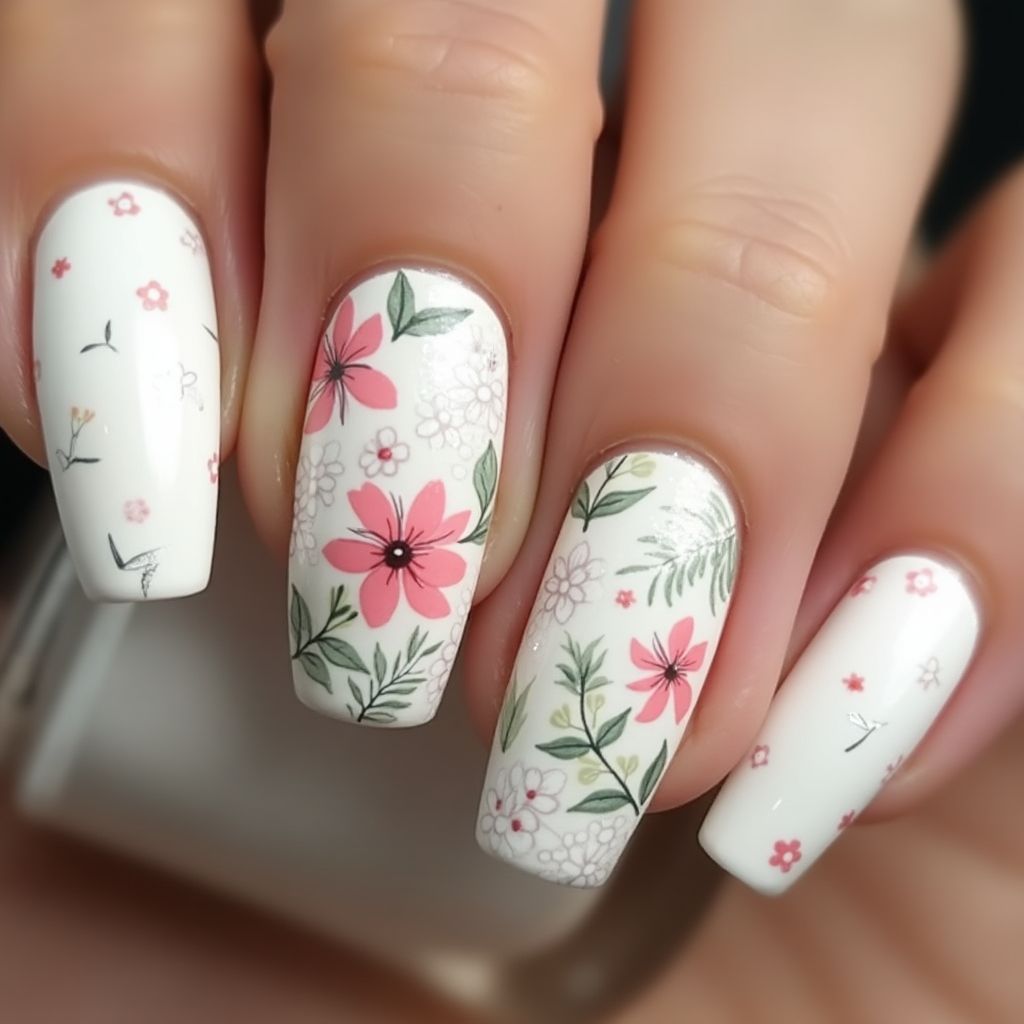 White Summer Nail Design