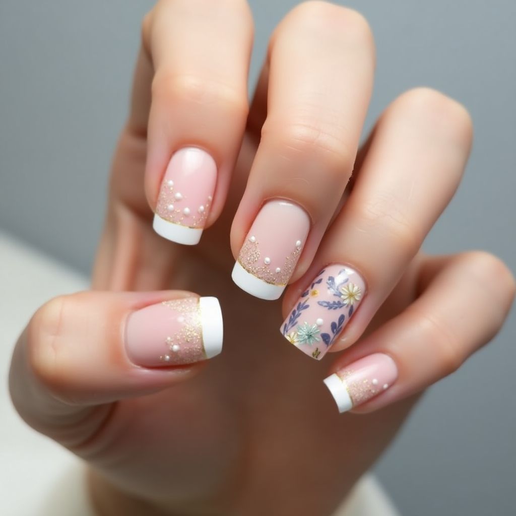 Nude Spring Nail Design