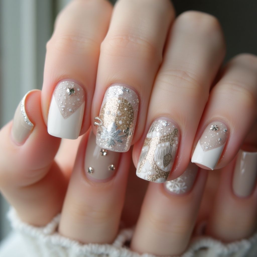 Nude Winter Nail Design