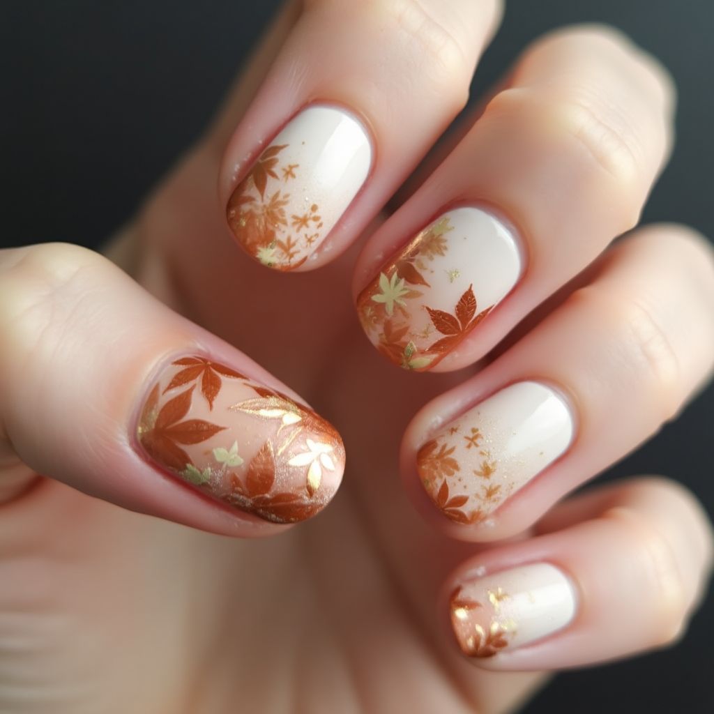Nude Autumn Nail Design