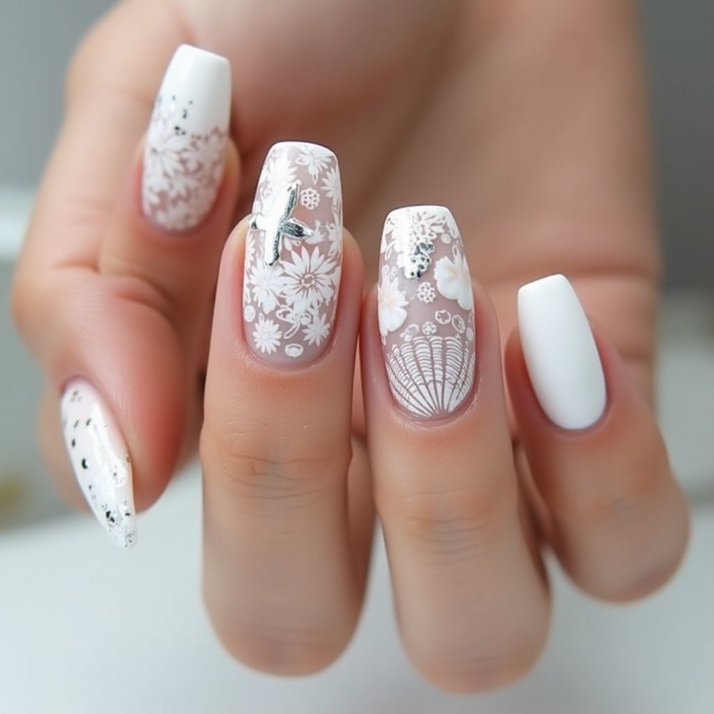 White Summer Nail Design