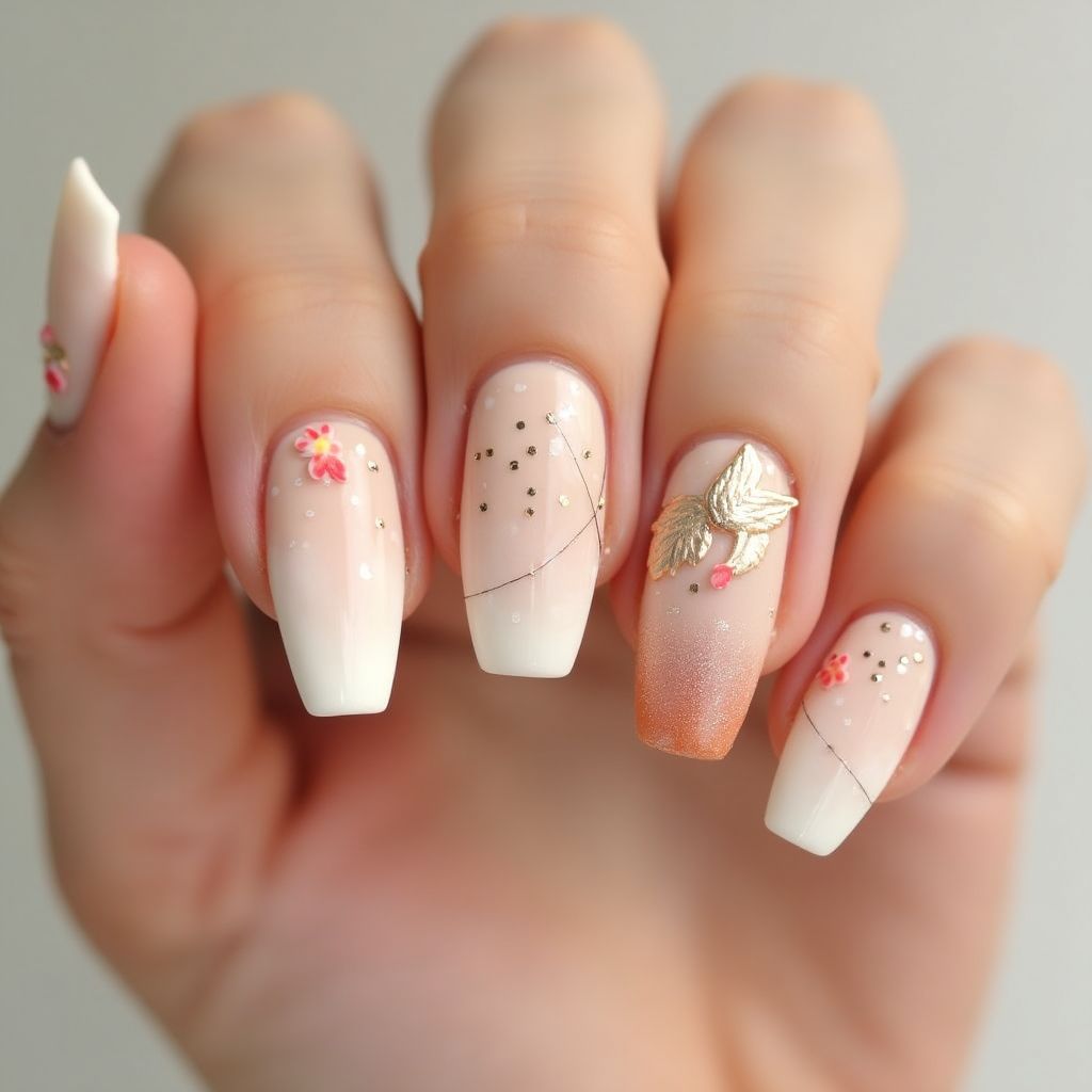Nude Summer Nail Design