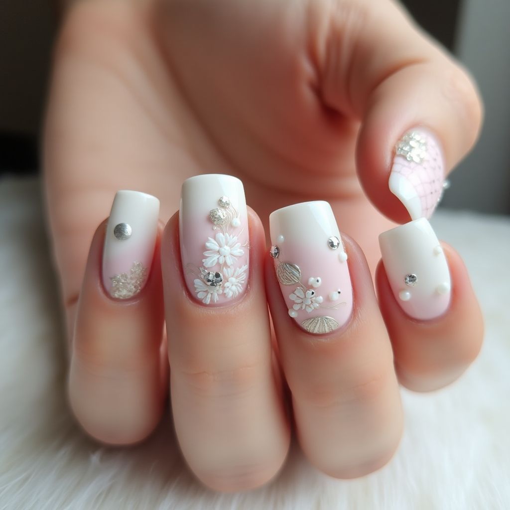 White Summer Nail Design