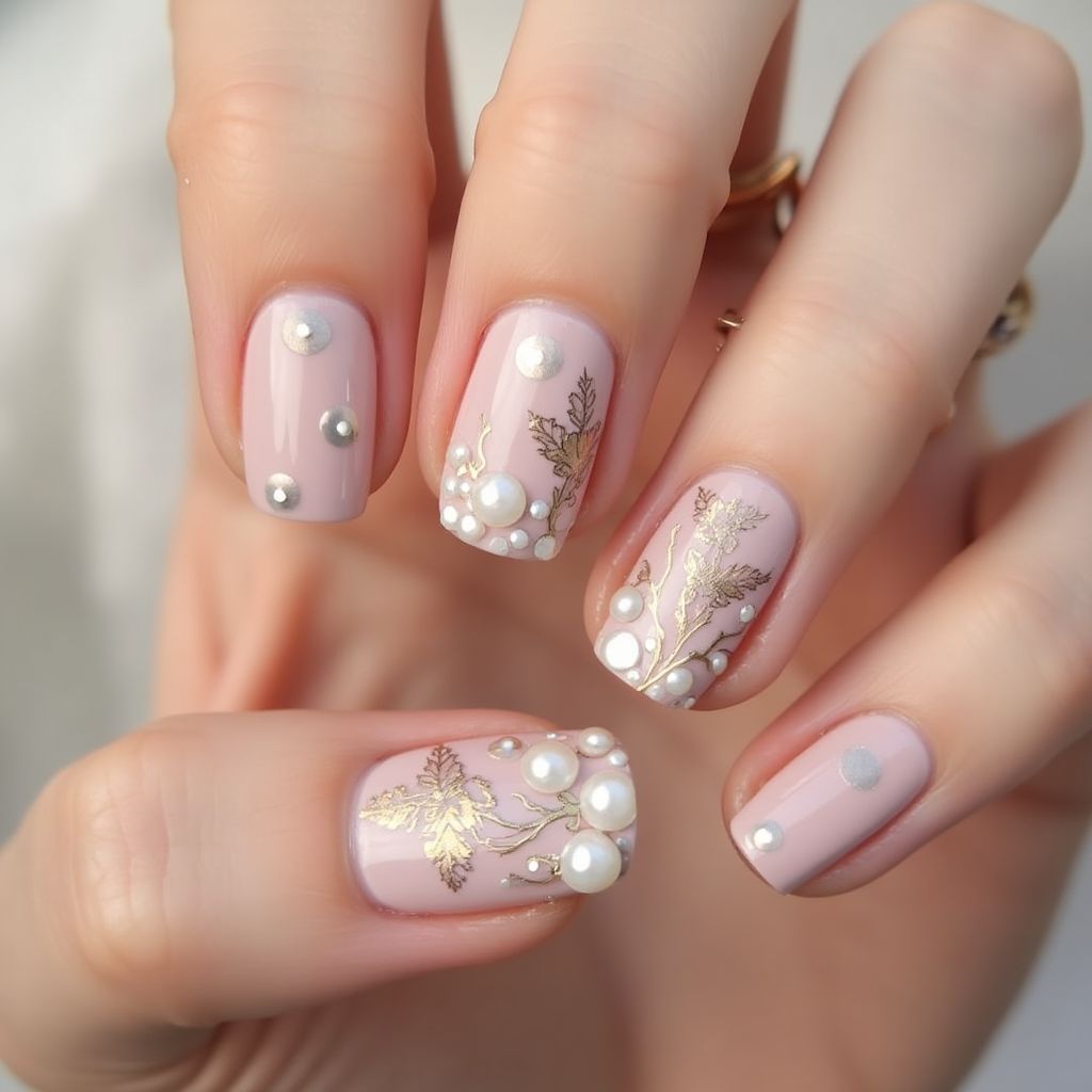 Nude Spring Nail Design