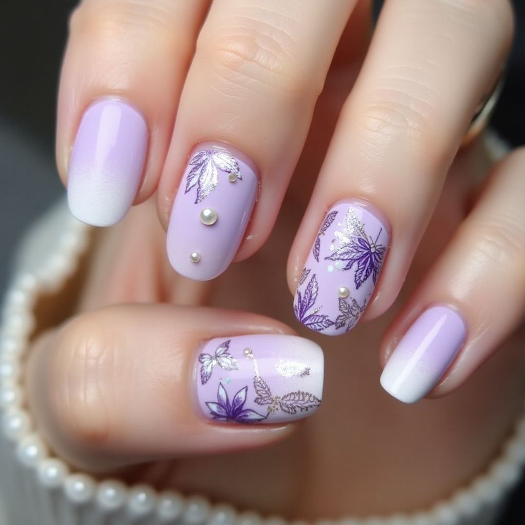 Lavender Summer Nail Design