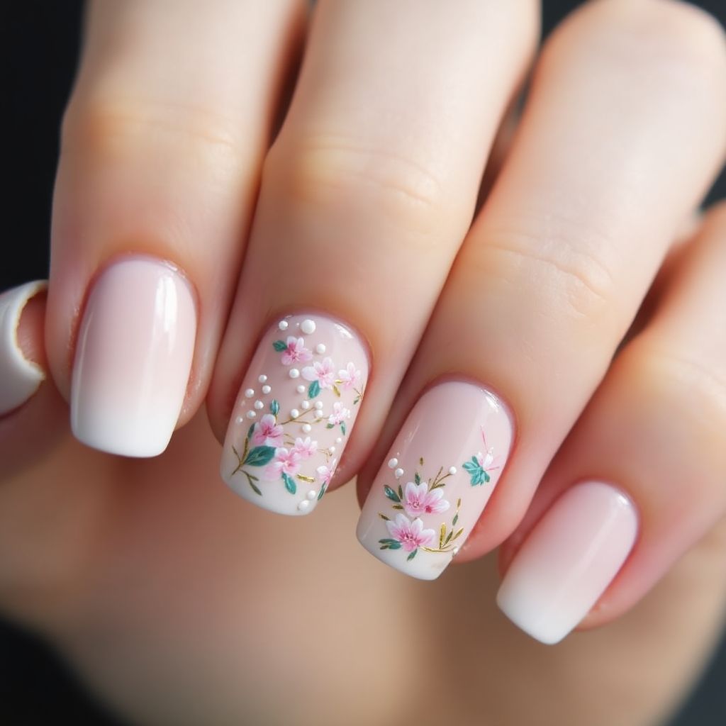 Nude Spring Nail Design