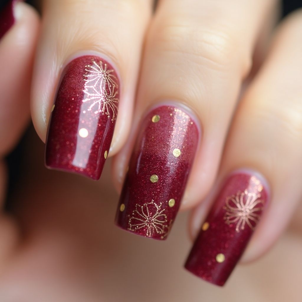 Wine Summer Nail Design