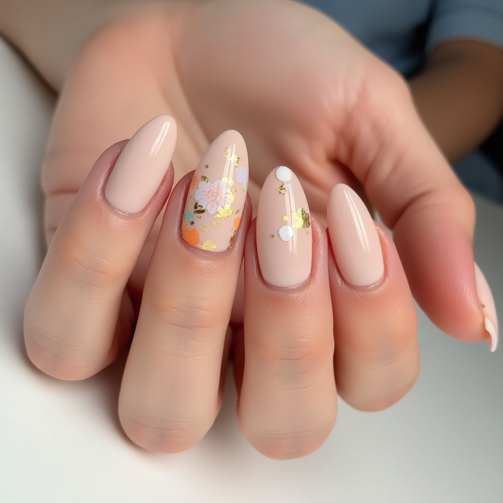 Nude Summer Nail Design