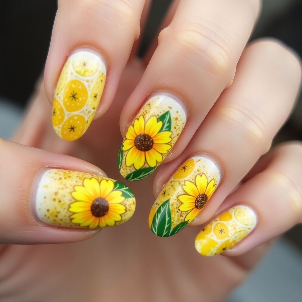 Yellow Summer Nail Design