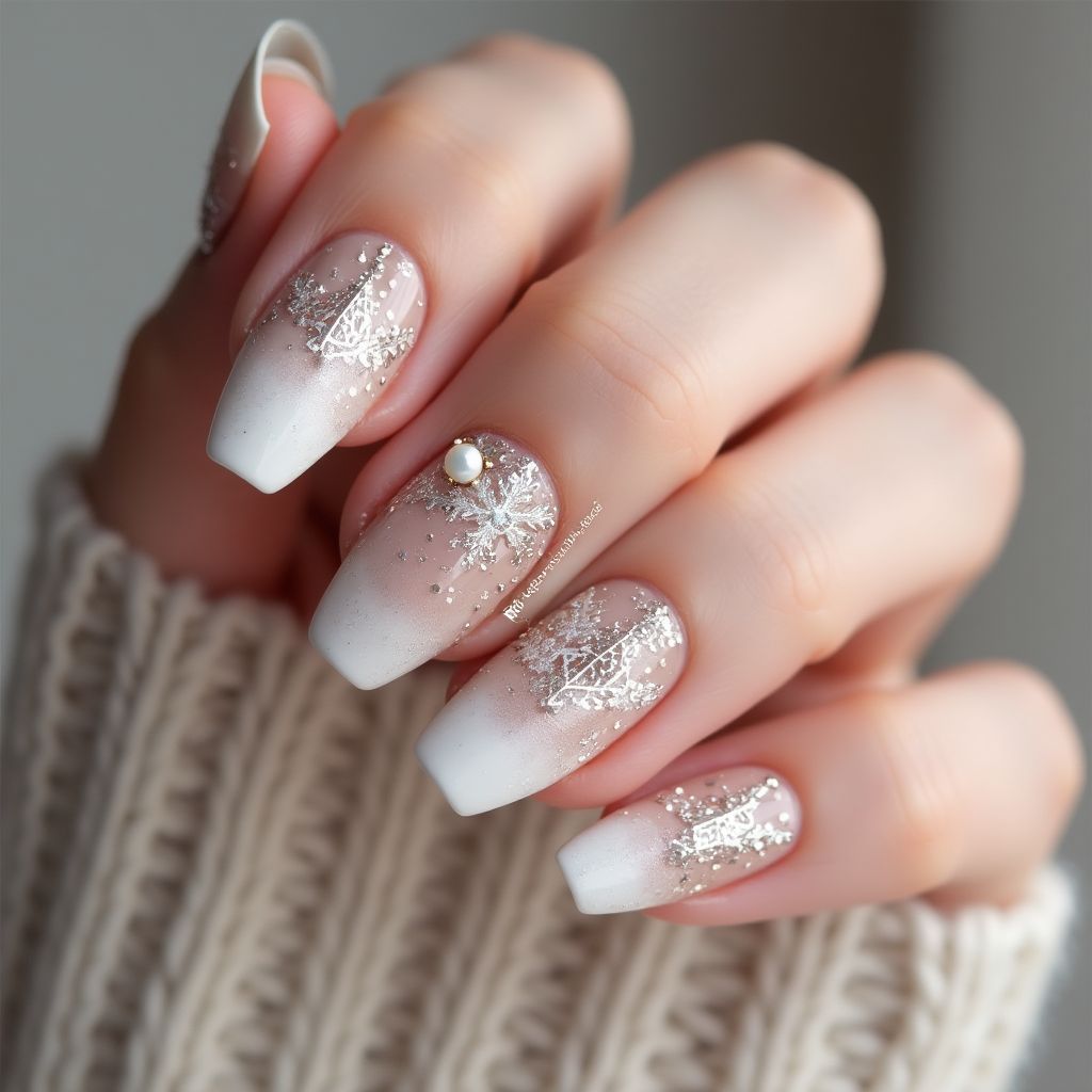 Nude Winter Nail Design
