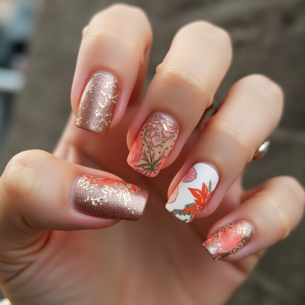 Bronze Summer Nail Design