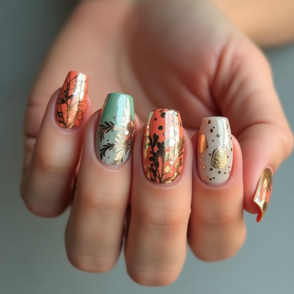 Bronze Summer Nail Design