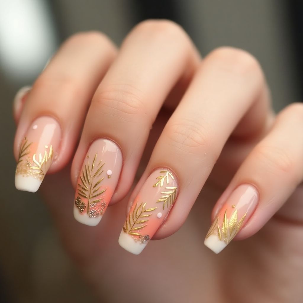 Tan Summer Nail Design