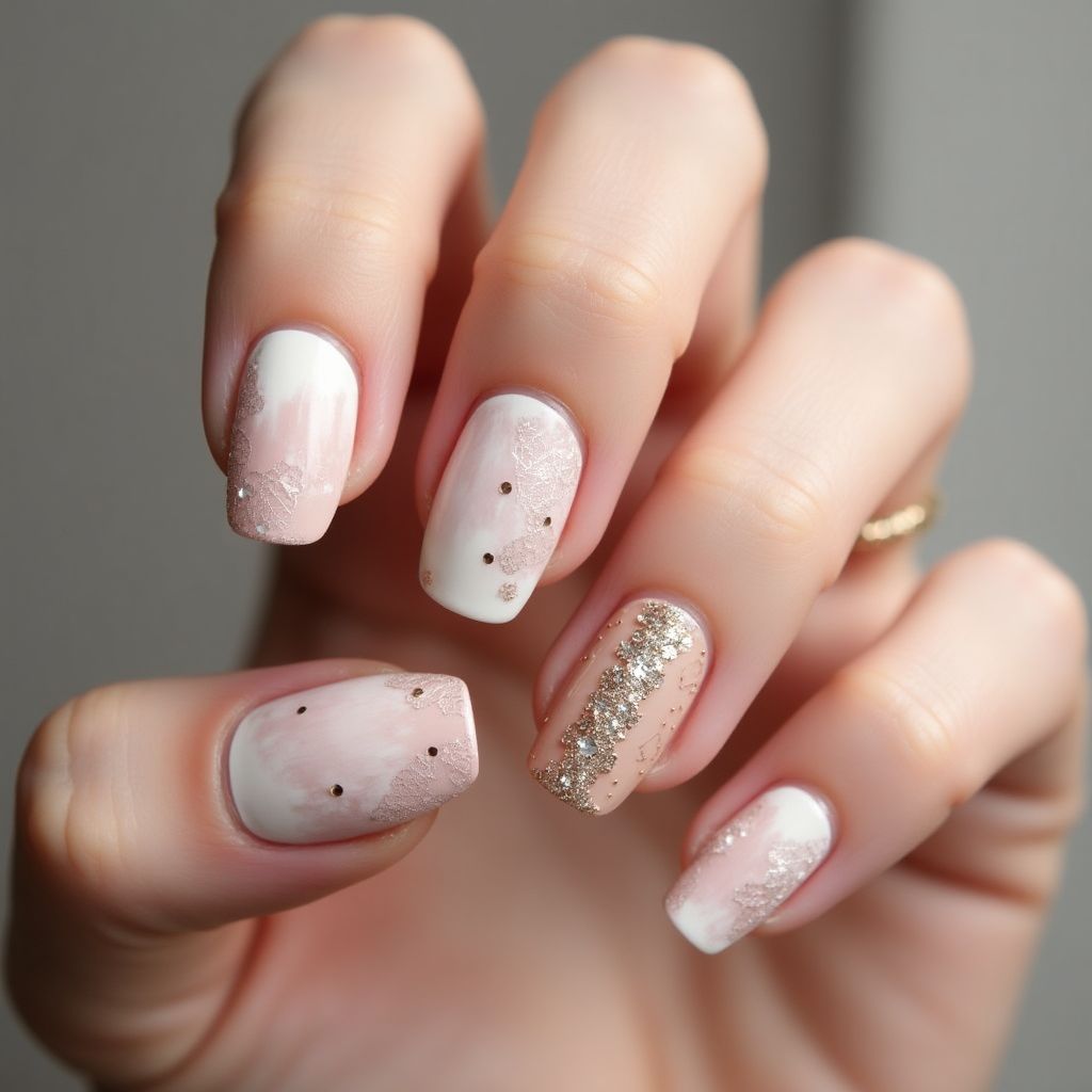Nude Square Nail Design