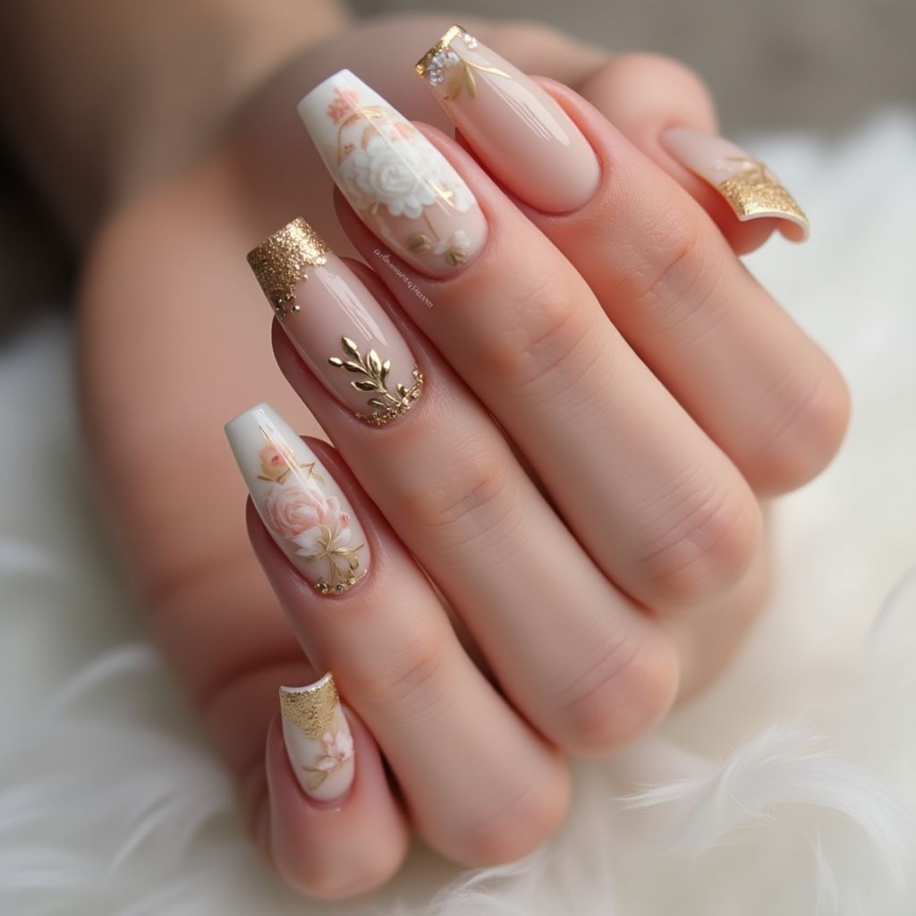 Nude Stiletto Nail Design