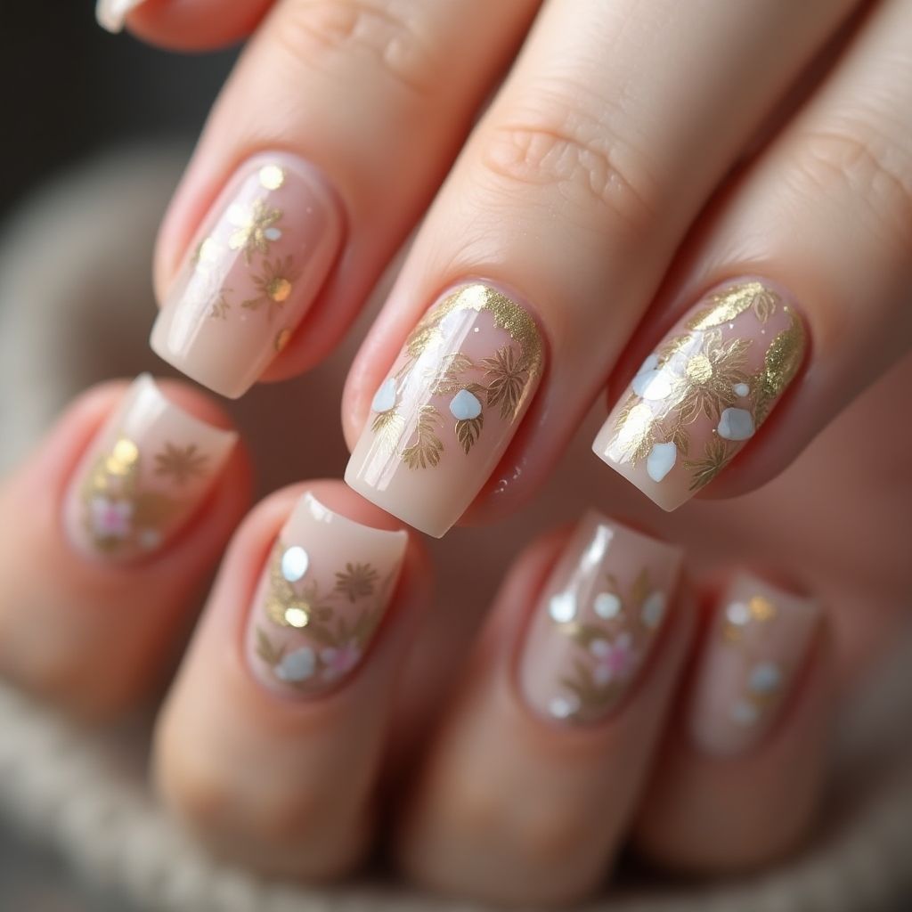 Nude Square Nail Design