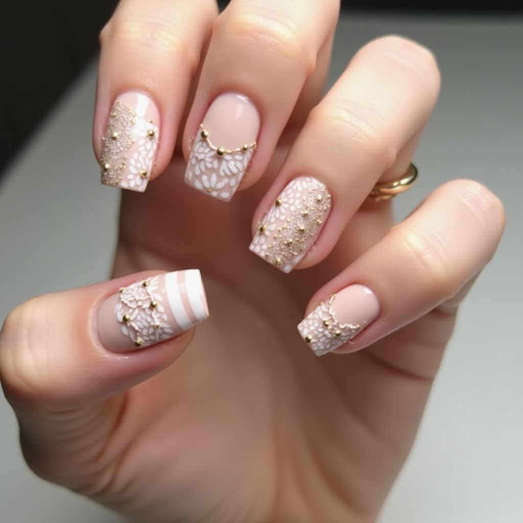 Nude Square Nail Design
