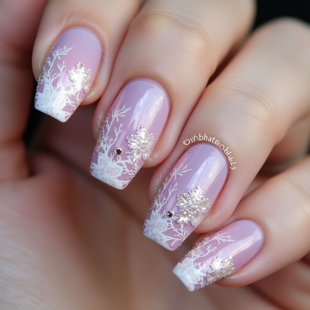 Lilac Stiletto Nail Design