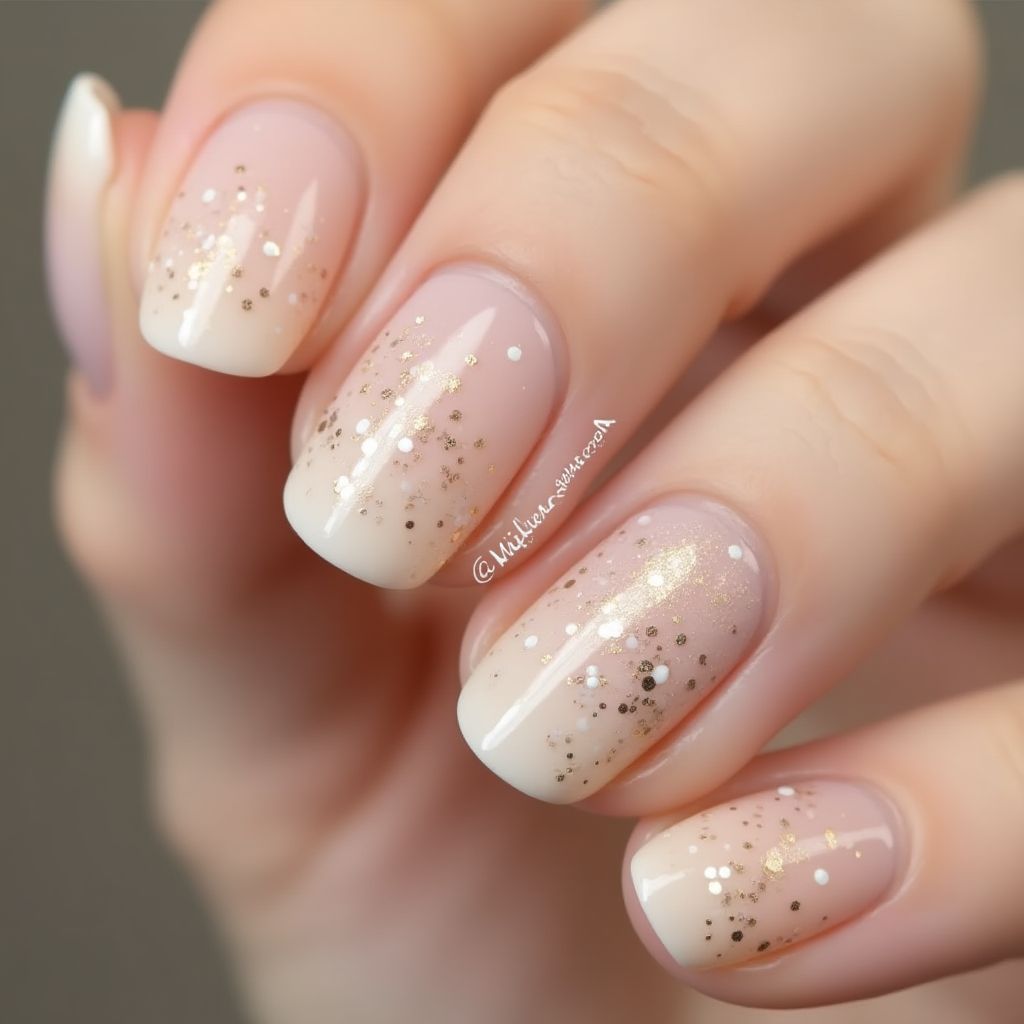 Nude Round Nail Design