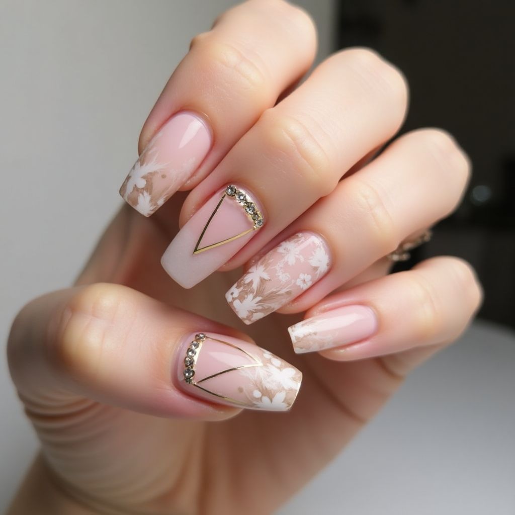 Nude Square Nail Design