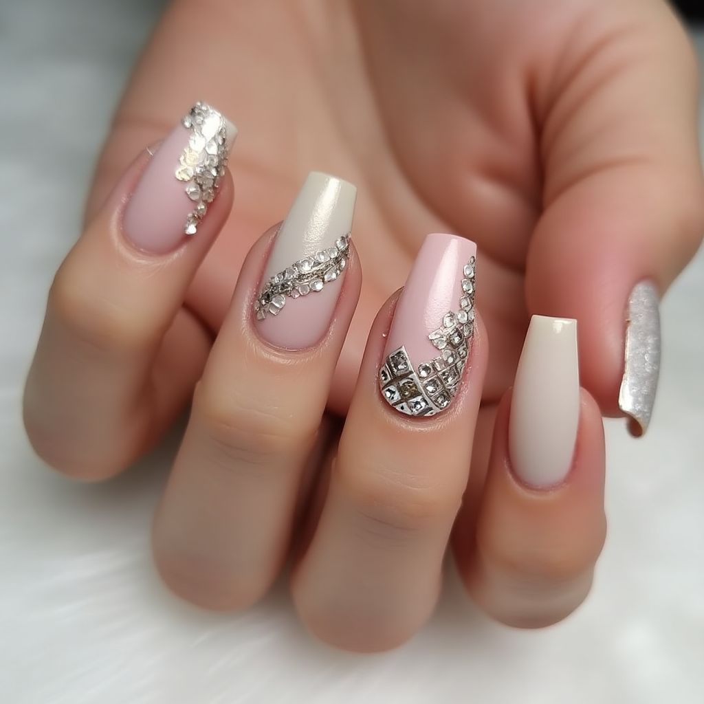 Nude Stiletto Nail Design