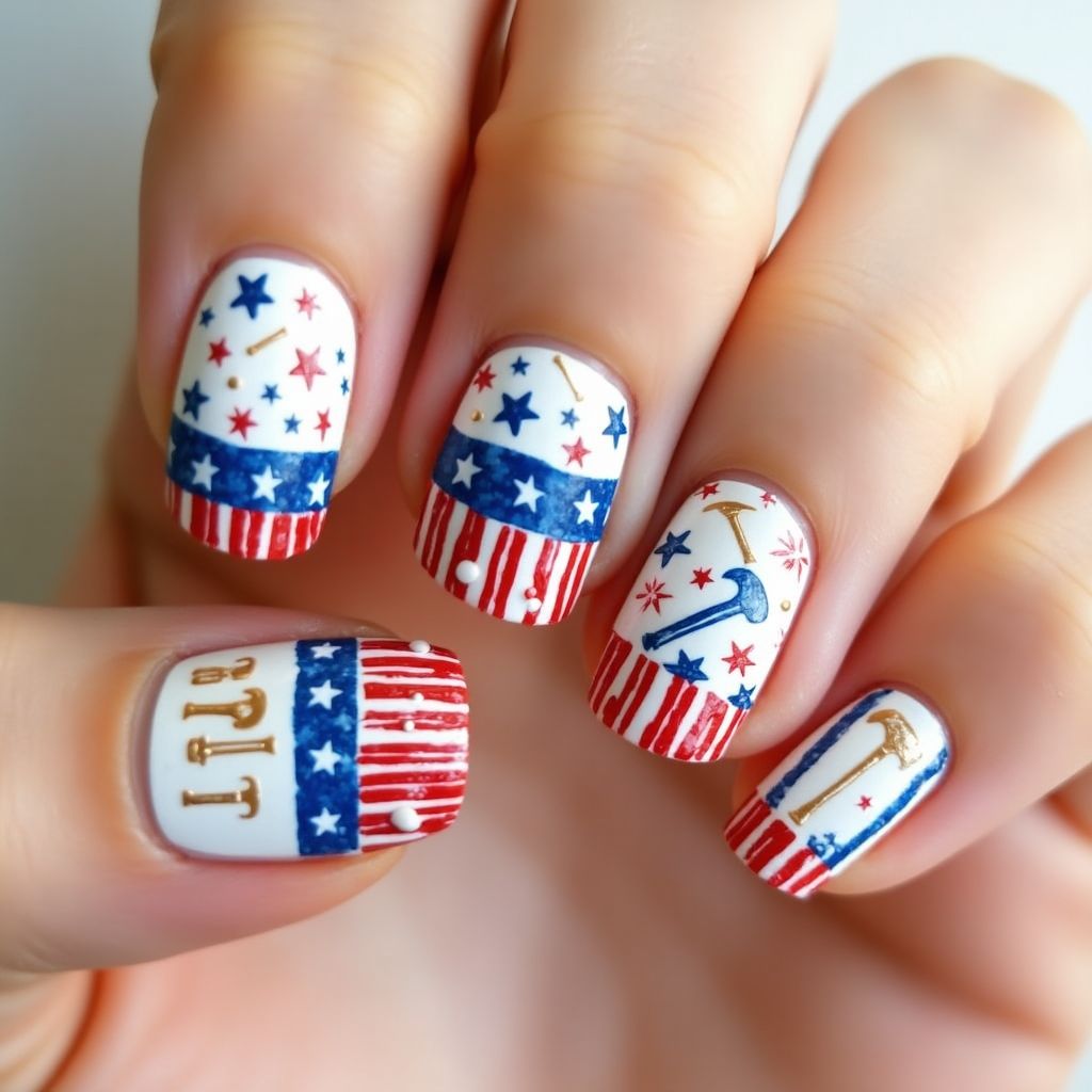 Labor Day Nail Decals Nail Design