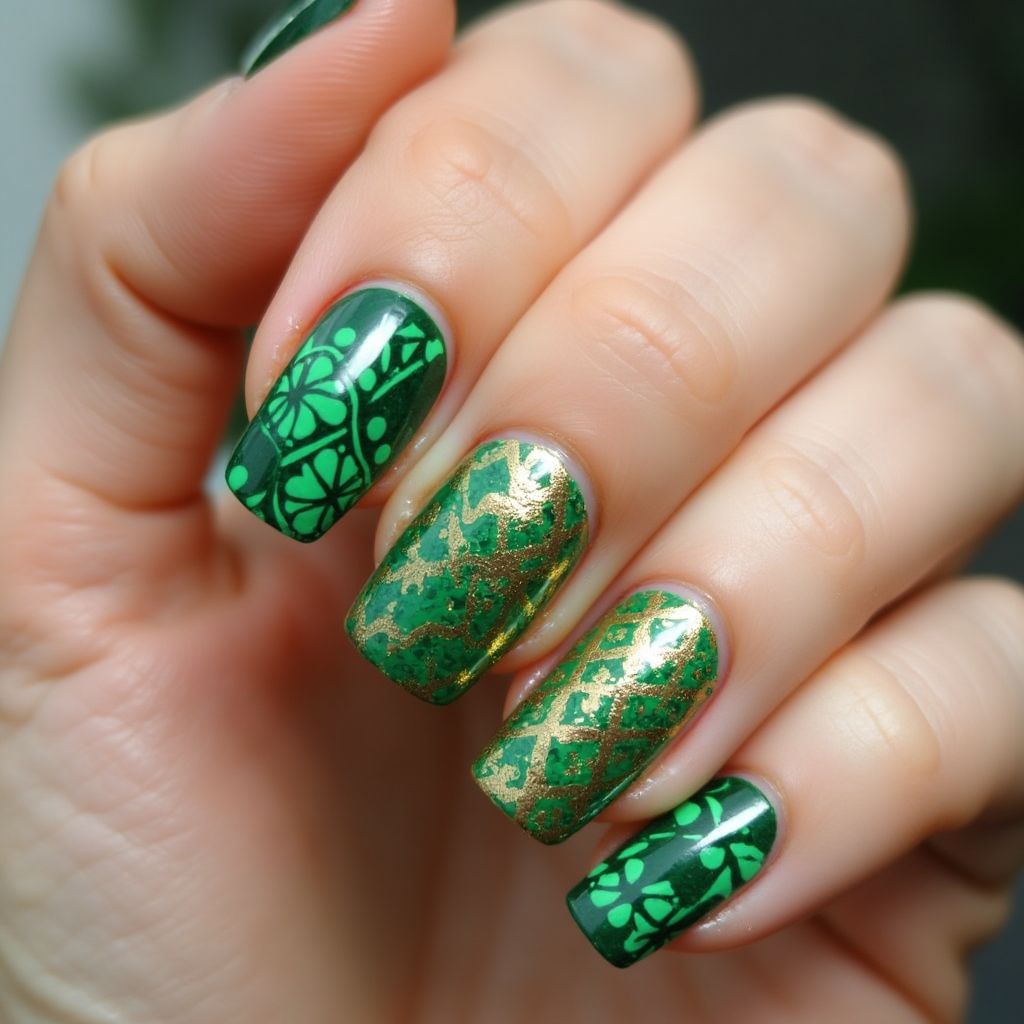 St Patrick's Day Nail Polish Nail Design