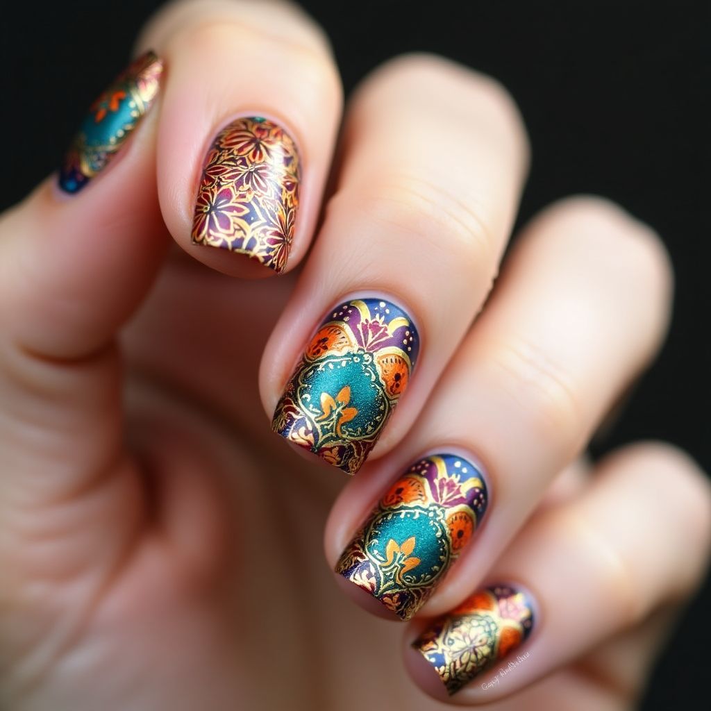 Diwali Nail Vinyls Nail Design