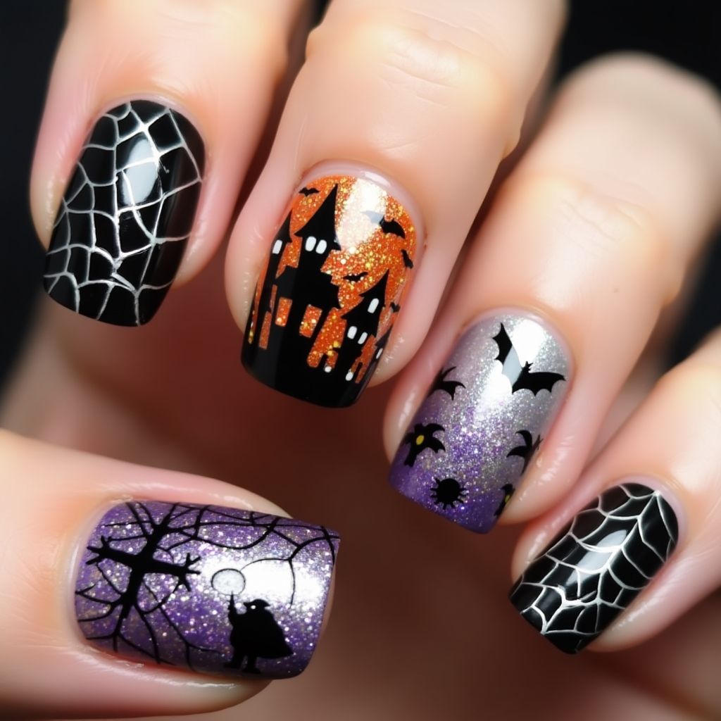 Halloween Stamping Plates Nail Design