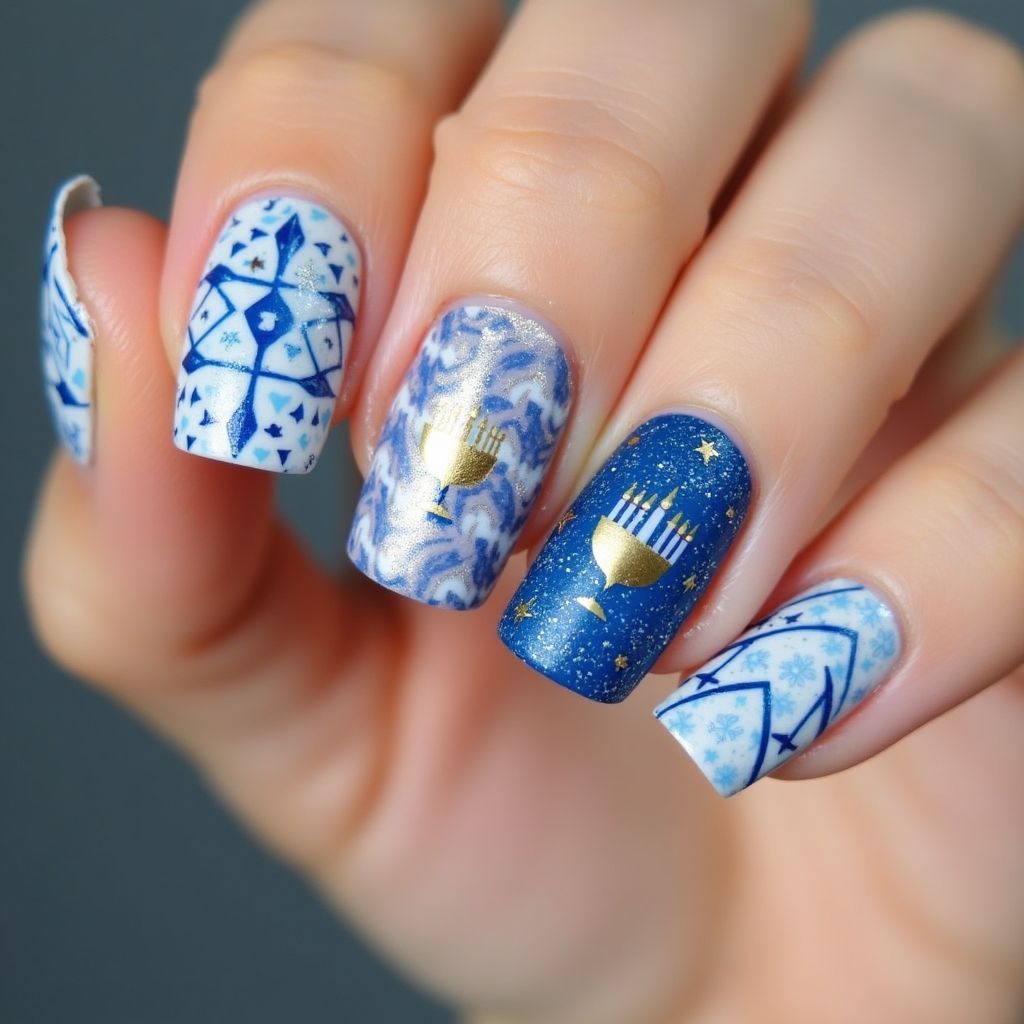 Hanukkah Nail Stickers Nail Design