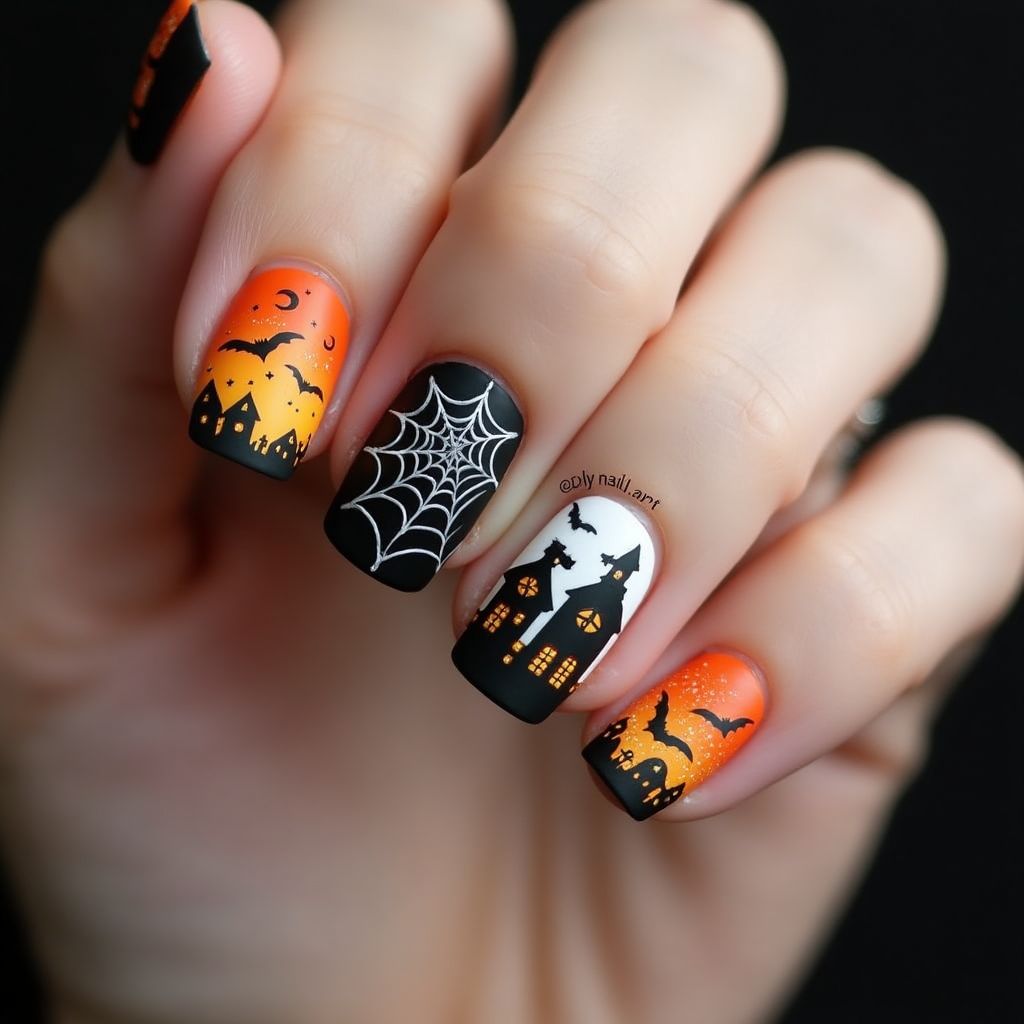 Halloween 3d Nail Decor Nail Design