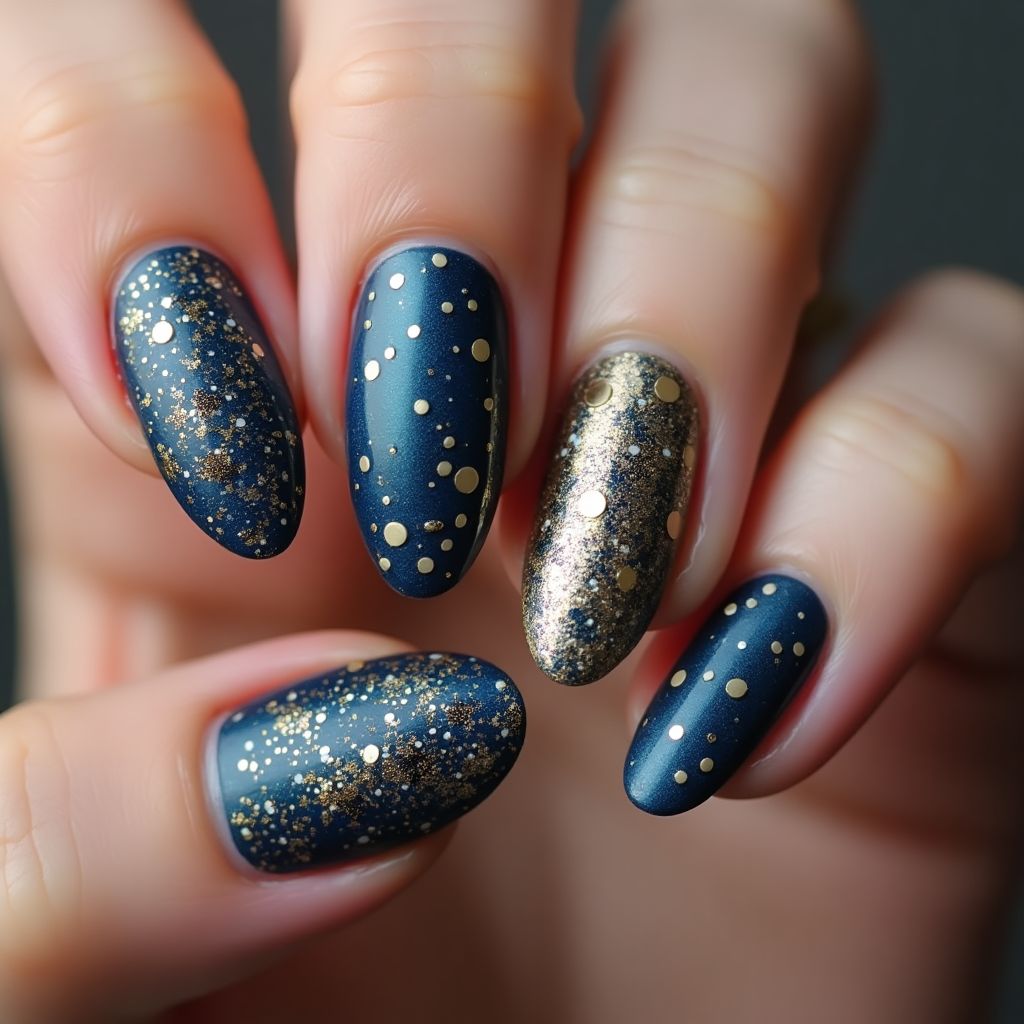 New Year Wax Pencils Nail Design