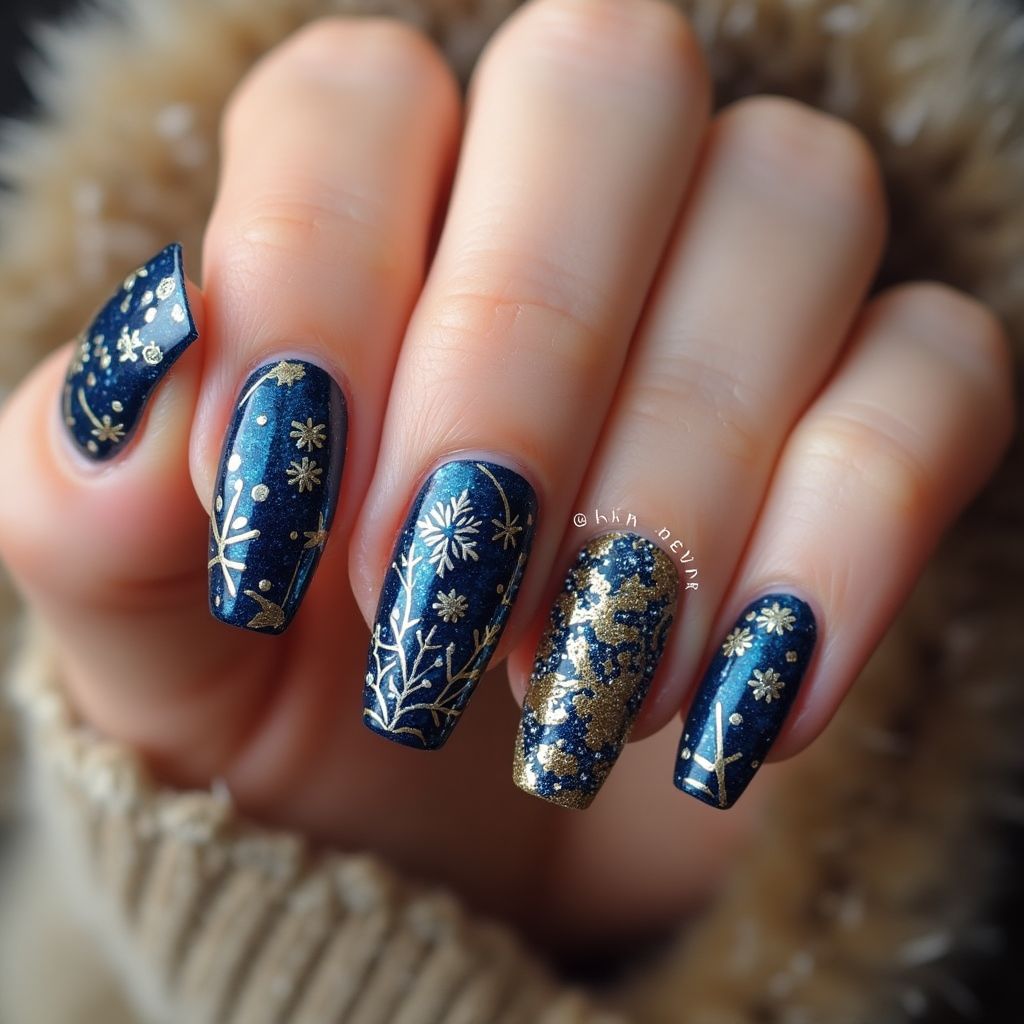 New Year Skin Barriers Nail Design
