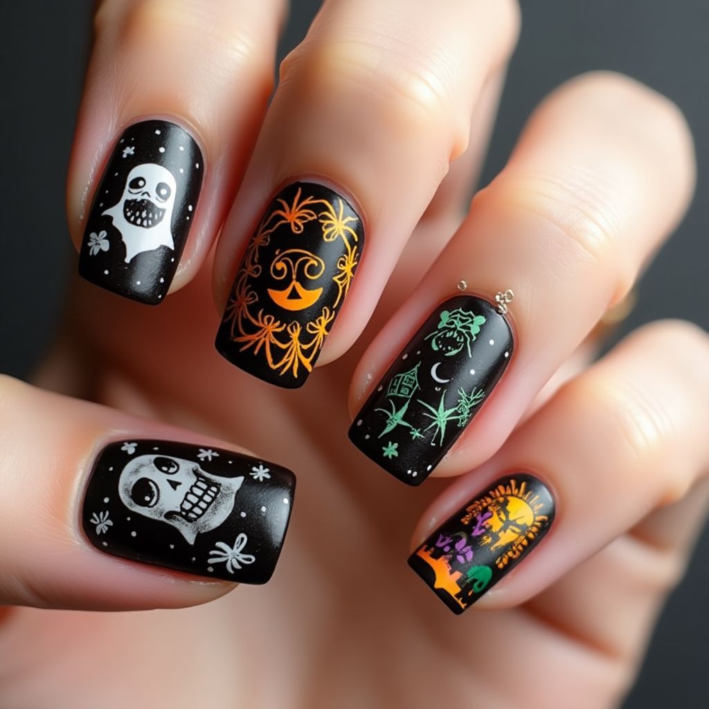 Halloween Stamping Plates Nail Design