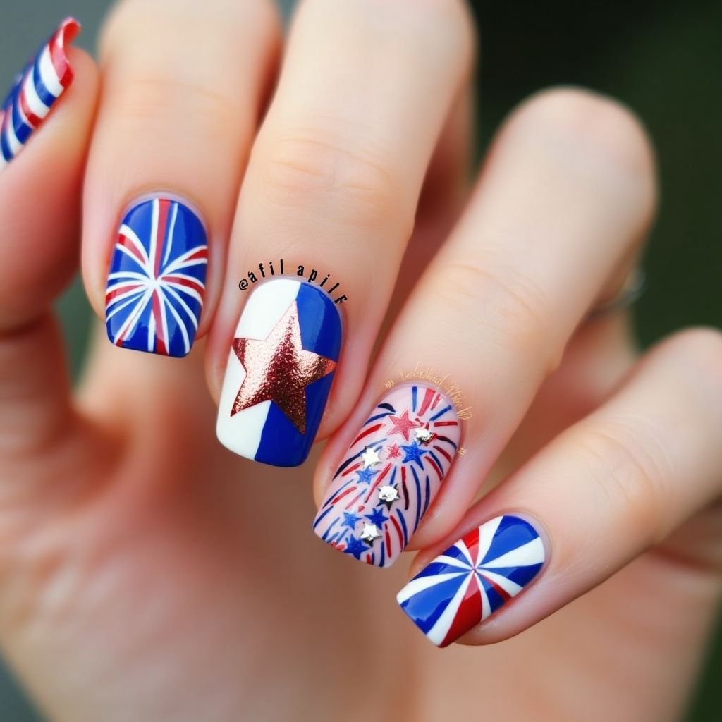 4th Of July Nail Decals Nail Design
