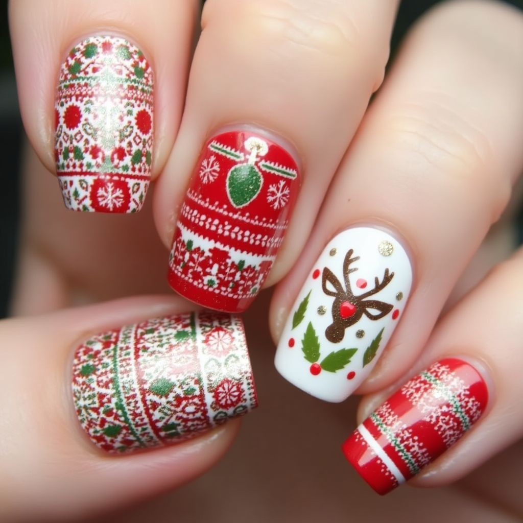 Christmas Nail Decals Nail Design