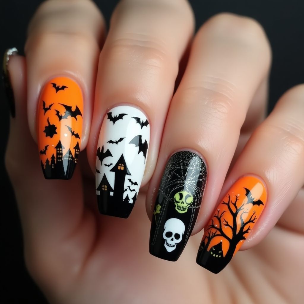 Halloween Gel Polish Nail Design