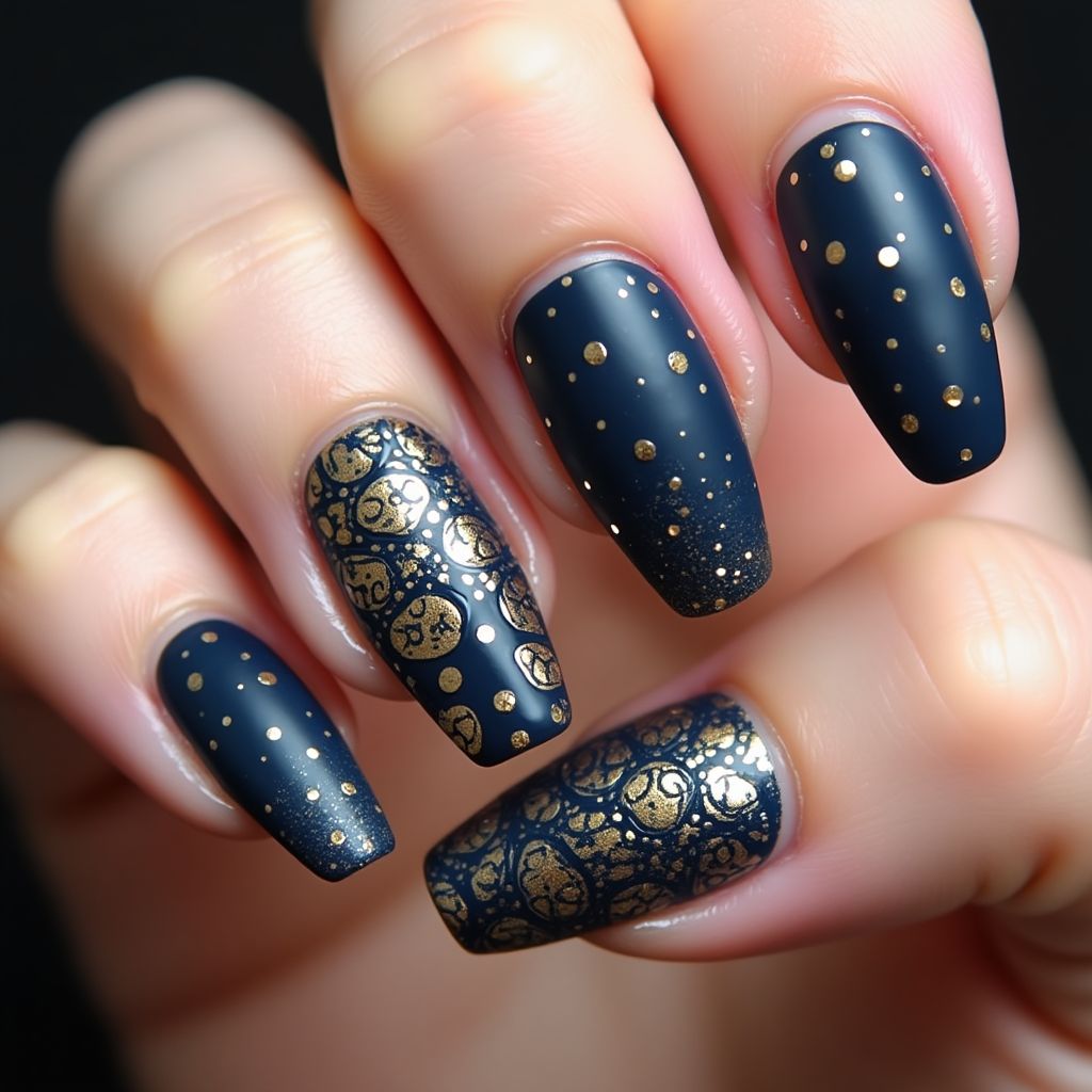 New Year Skin Barriers Nail Design