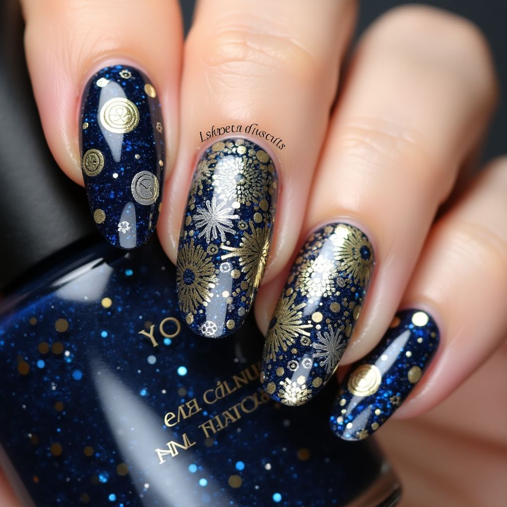 New Year Nail Vinyls Nail Design