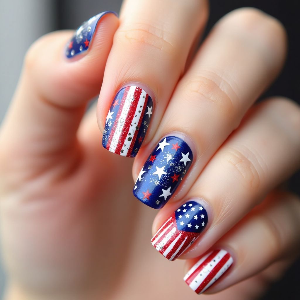 4th Of July Nail Vinyls Nail Design
