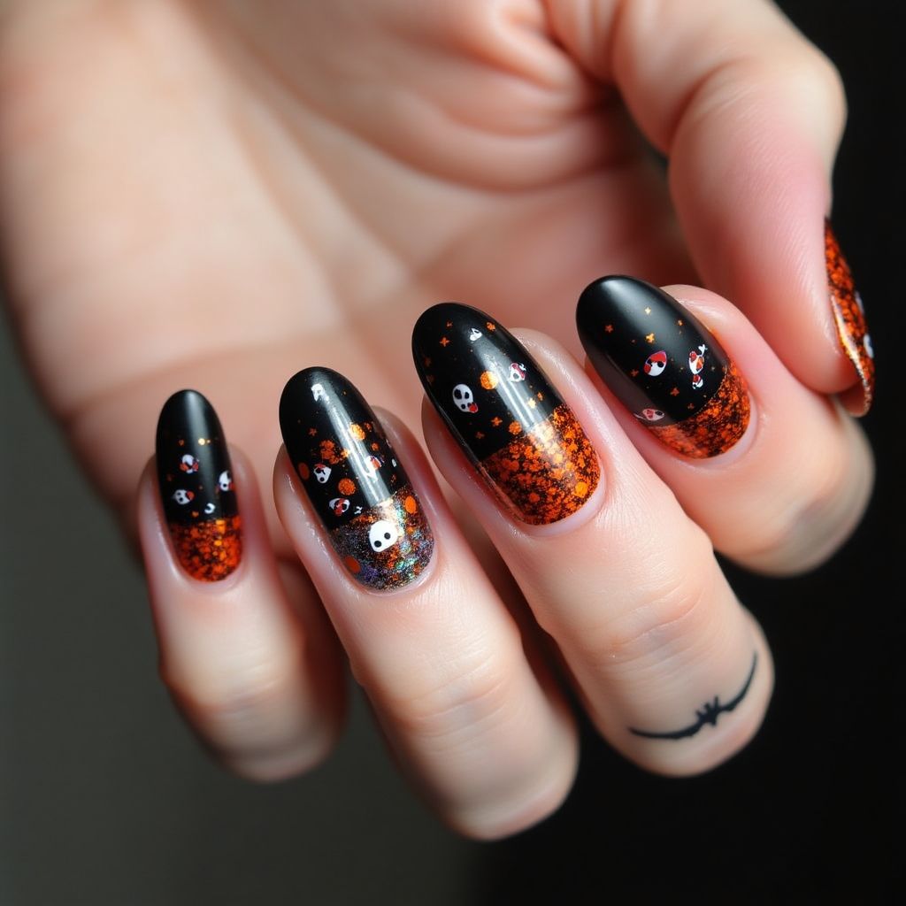 Halloween Nail Foil Nail Design
