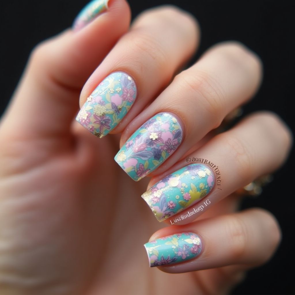 Easter Glow In The Dark Polish Nail Design