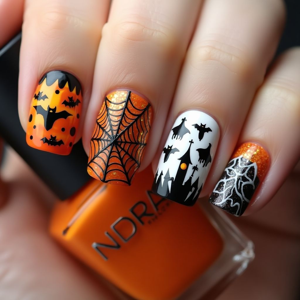 Halloween Gel Polish Nail Design