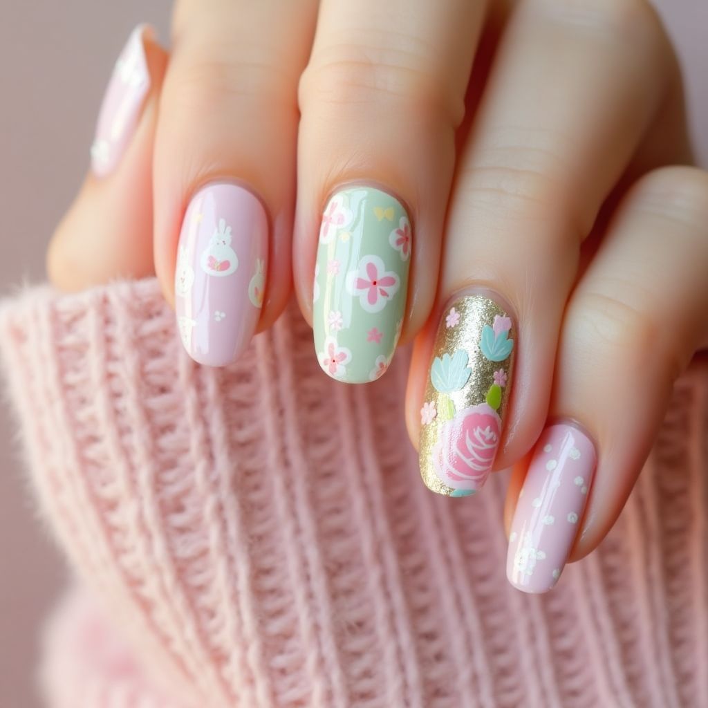 Easter Nail Vinyls Nail Design