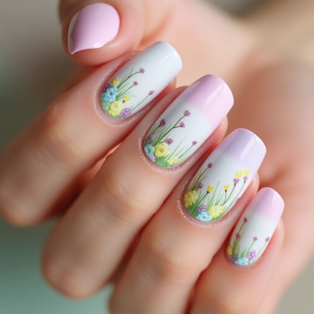 Easter Orangewood Sticks Nail Design