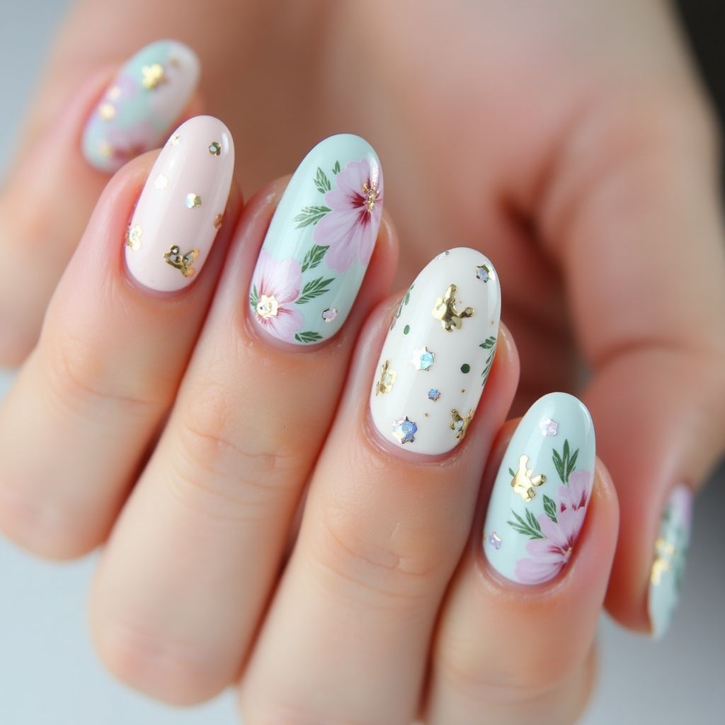 Easter Builder Gel Nail Design