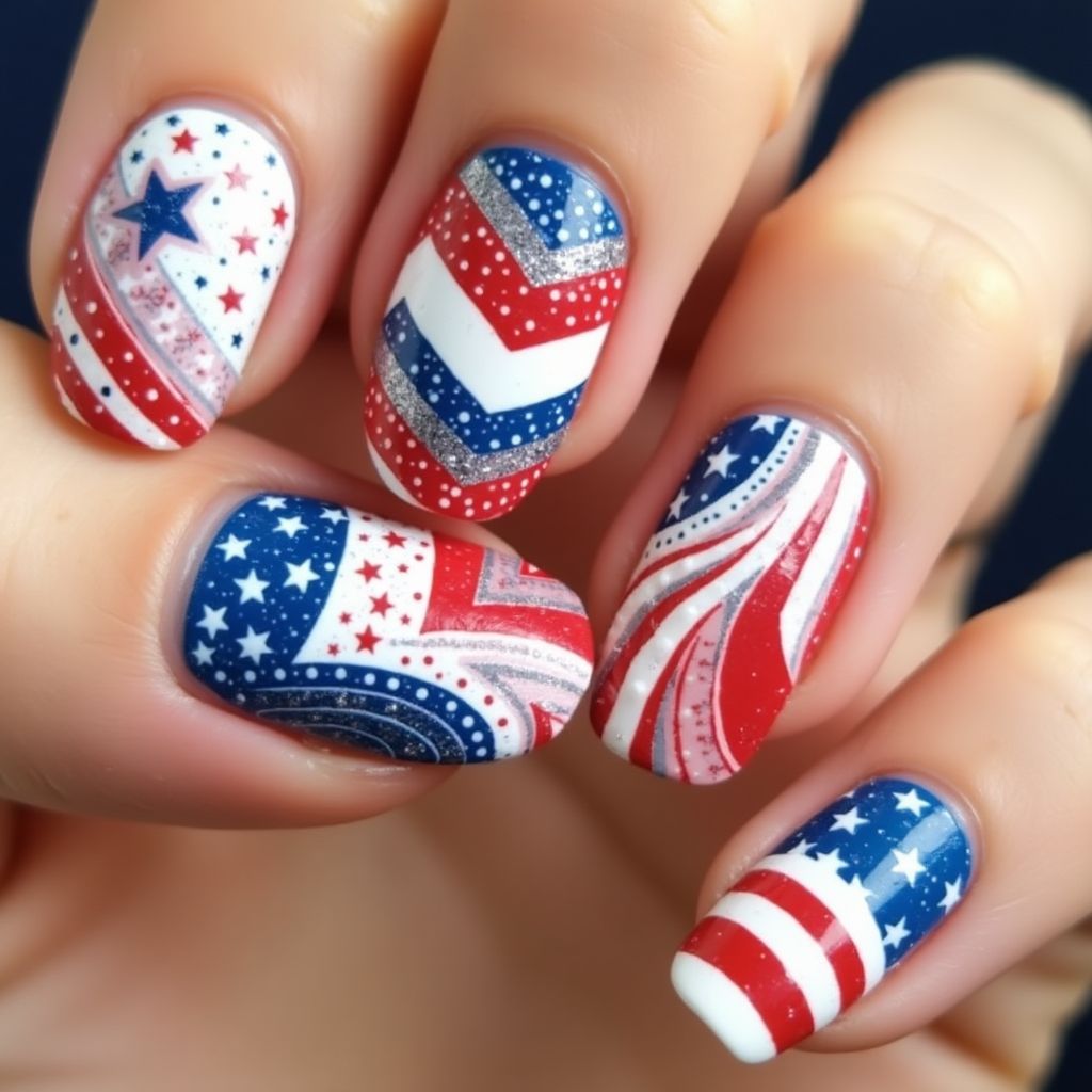 4th Of July Nail Stickers Nail Design