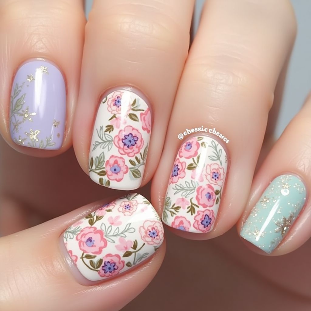 Mother's Day Nail Vinyls Nail Design