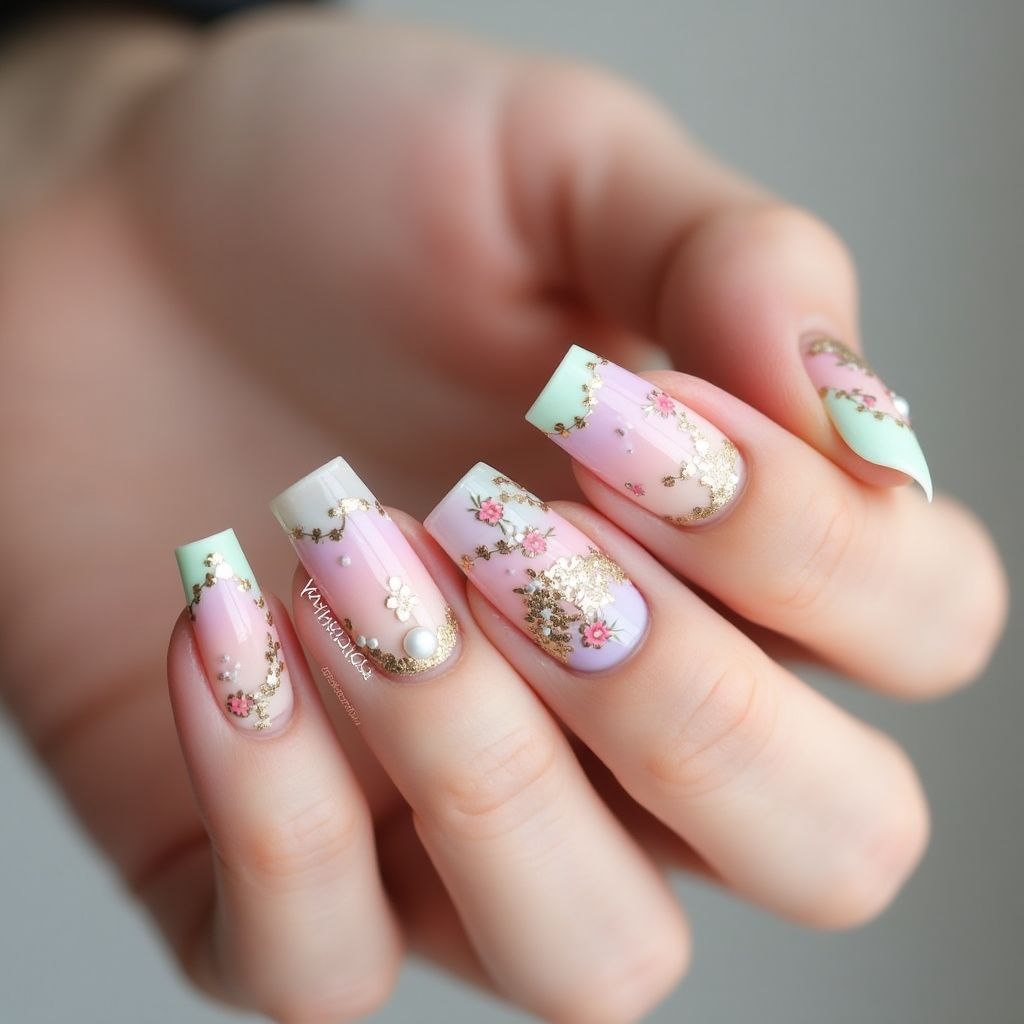Mother's Day Nail Art Brushes Nail Design